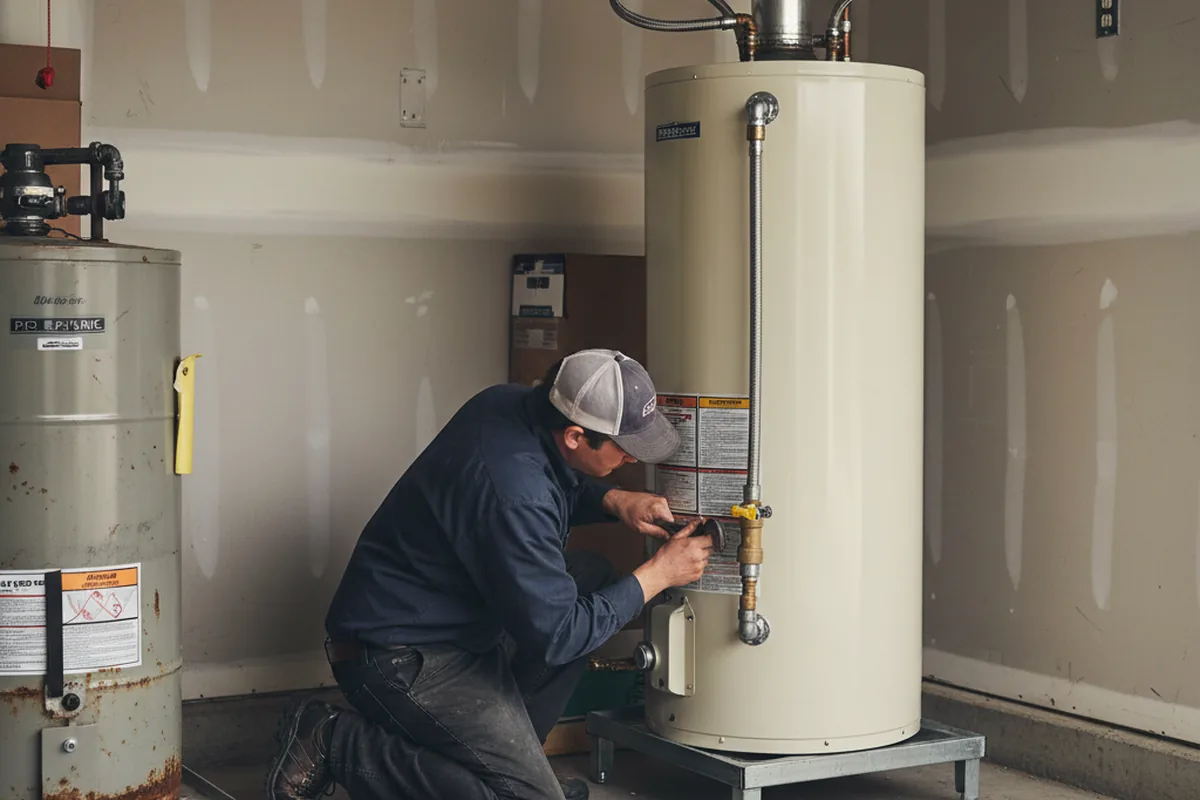 Water heater and shutoff valve replacement in Georgetown